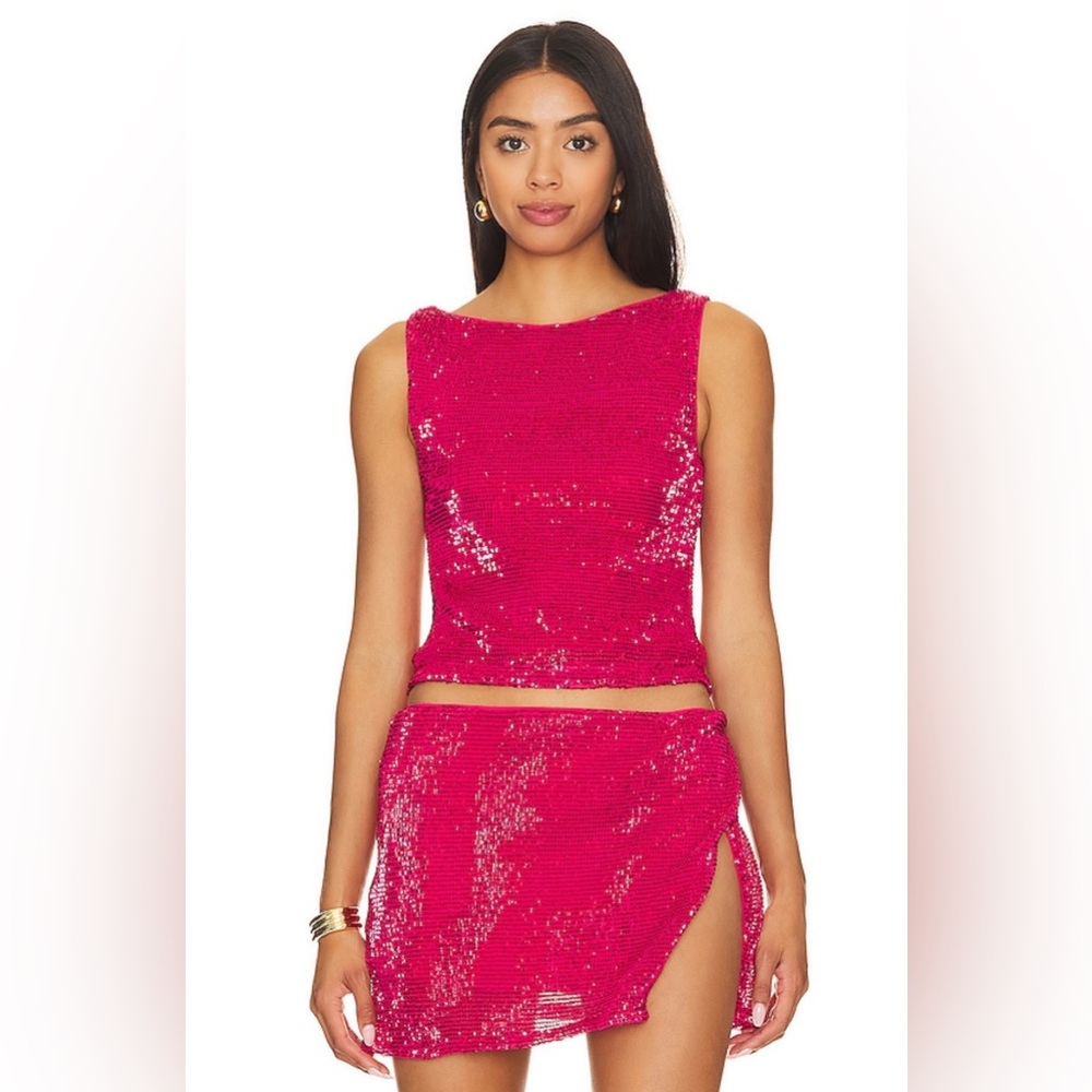 Lovers and Friends Selma Set hot pink